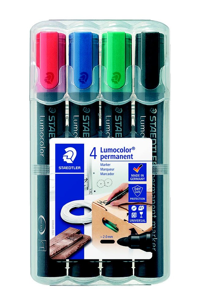 Lumocolor&reg; permanent marker 352 WP4, 4 farver